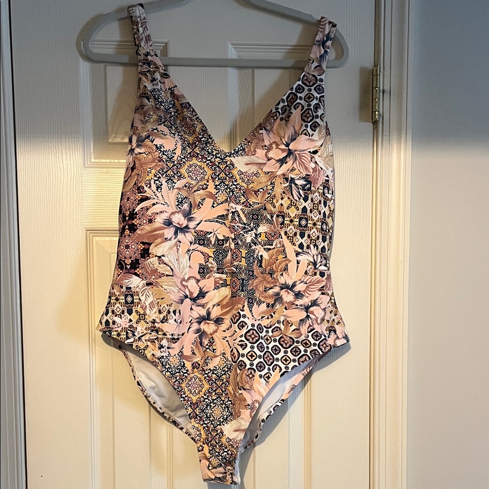 Floral One Piece Swimsuit with bow
